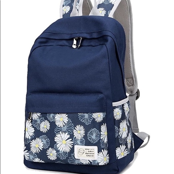 Artone Blue Daisy Big Capacity Backpack 13-15” - Picture 2 of 5